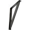 Ekena Millwork Traditional Wrought Iron Bracket, (Single center brace), Antiqued Silver 1 1/2"W x 7 1/2"D x 10"H BKTM01X07X10STRASV - alternate 1